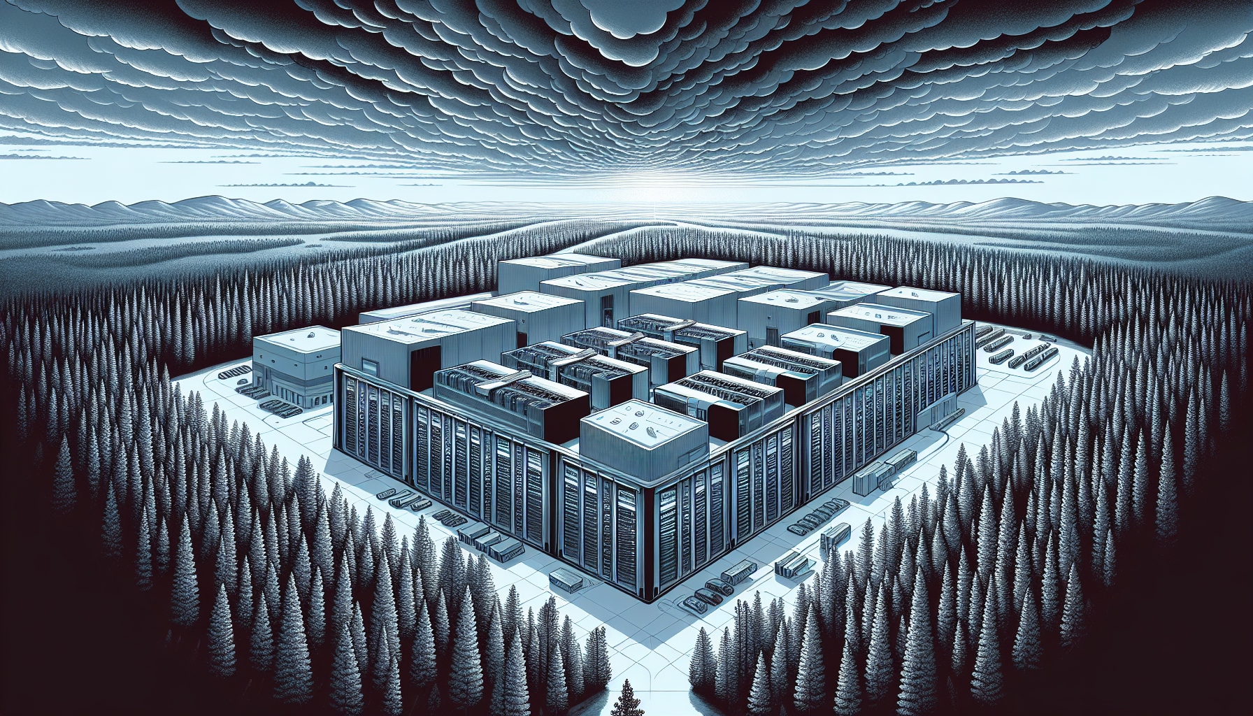 Illustration for: Maine Governor Vetoes First-in-Nation Data Center Moratorium