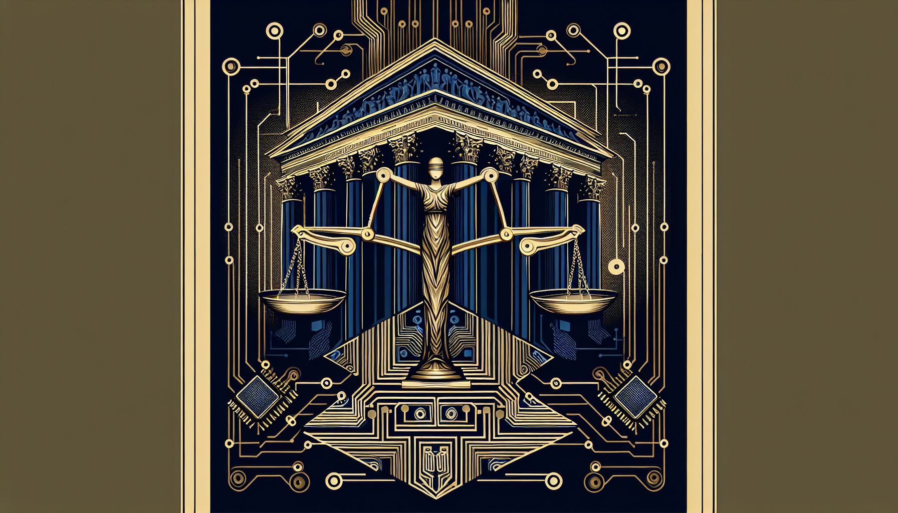 Illustration for: Justice Department Intervenes in [Case Name] Challenge to AI Regulation